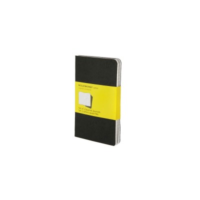 Купить Записная книжка Moleskine Cahier (в клетку, 3 шт.), Pocket (9х14см), черный с нанесением логотипа