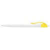 Купить Ручка шариковая Какаду, белый/желтый с нанесением логотипа