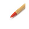 Купить Ручка шариковая GILDON, бамбук, натуральный/красный с нанесением логотипа