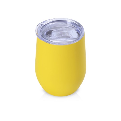 Купить Термокружка Vacuum mug C1, soft touch, 370мл, желтый с нанесением логотипа