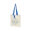 Купить Складная эко-сумка Nevada из хлопка плотностью 100 г/м2, синий с нанесением логотипа