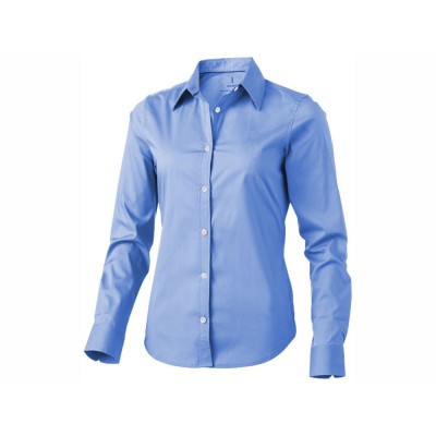 Купить Рубашка Hamilton женская с длинным рукавом, голубой с нанесением логотипа