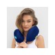 Купить Подушка для путешествий со встроенным массажером Massage Tranquility Pillow, синий с нанесением логотипа