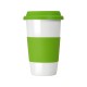 Купить Кружка с силиконовой крышкой и манжетой Нью-Йорк 300мл, зеленый с нанесением логотипа
