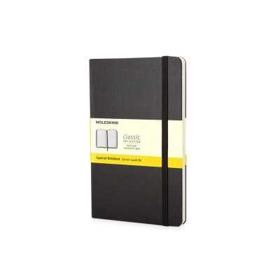 Купить Записная книжка Moleskine Classic (в клетку), Pocket (9х14 см), черный с нанесением