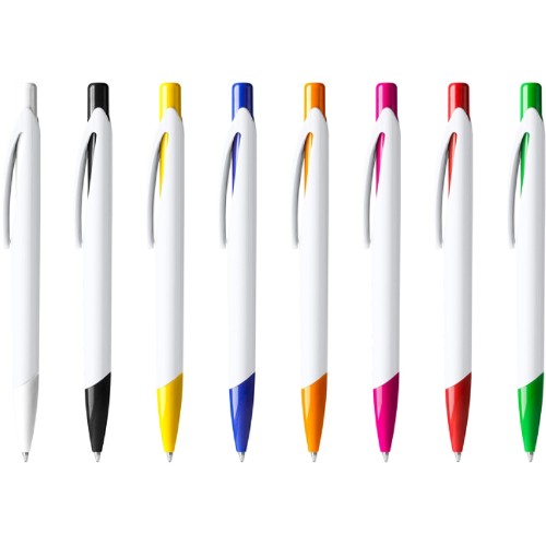 Купить Ручка пластиковая шариковая CITIX, белый/королевский синий с нанесением логотипа