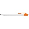 Купить Ручка шариковая Какаду, белый/оранжевый с нанесением логотипа