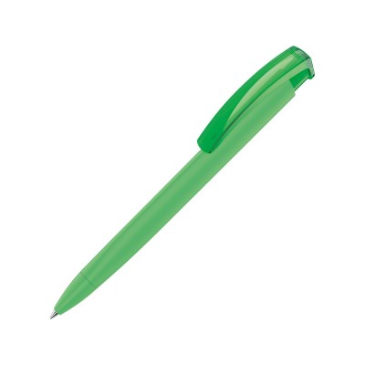 Купить Ручка шариковая трехгранная UMA TRINITY K transparent GUM, soft-touch, зеленое яблоко с нанесением
