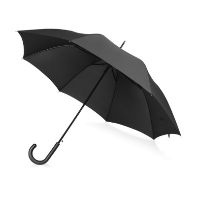 Купить Зонт-трость Wind, полуавтомат, черный с нанесением логотипа