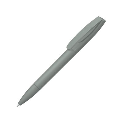 Купить Шариковая ручка Coral Gum  с прорезиненным soft-touch корпусом и клипом., серый с нанесением логотипа