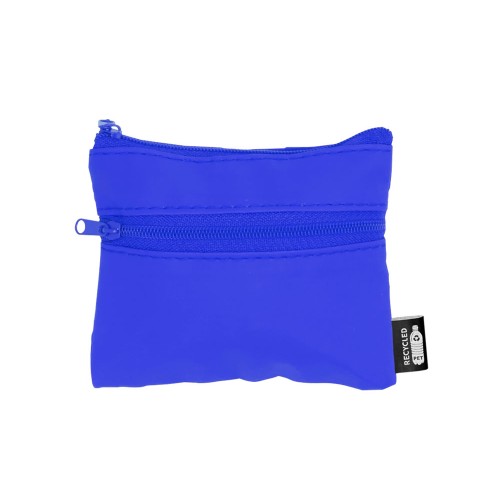 Купить Кошелек ADAL с 2 карманами из RPET с  молниями в тон, королевский синий с нанесением логотипа