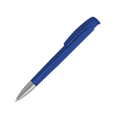 Купить Шариковая ручка с геометричным корпусом из пластика Lineo SI, синий с нанесением логотипа