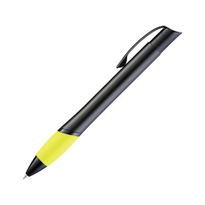 Купить Ручка шариковая металлическая OPERA M, желтый/черный с нанесением