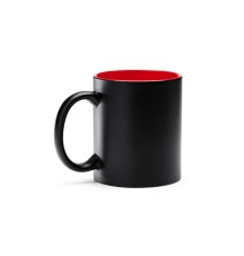 Кружка керамическая MACHA, 350 мл, черный/красный