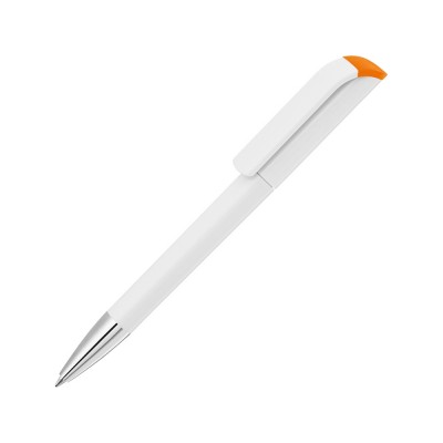Купить Ручка шариковая UMA EFFECT SI, белый/оранжевый с нанесением