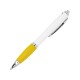 Купить Ручка пластиковая шариковая CARREL с антибактериальным покрытием, белый/желтый с нанесением логотипа