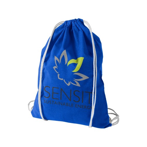 Купить Рюкзак хлопковый Oregon, ярко-синий с нанесением логотипа