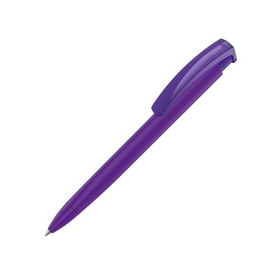 Купить Ручка шариковая трехгранная UMA TRINITY K transparent GUM, soft-touch, фиолетовый с нанесением логотипа