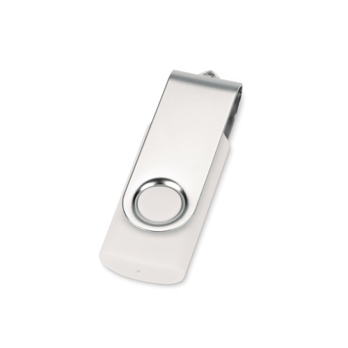 Купить Флеш-карта USB 2.0 16 Gb Квебек, белый с нанесением логотипа