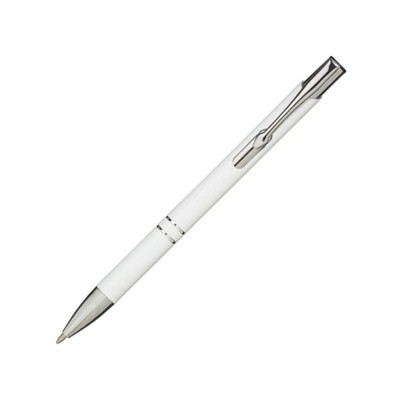 Купить Алюминиевая шариковая кнопочная ручка Moneta, синие чернила, белый с нанесением