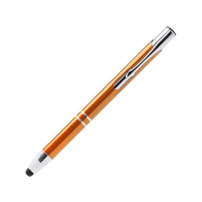 Купить Ручка-стилус металлическая шариковая KRUGER, апельсин с нанесением логотипа