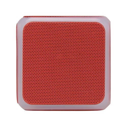 Купить Портативная колонка Cube с подсветкой, красный с нанесением логотипа Купить Портативная колонка Cube с подсветкой, красный с нанесением логотипа