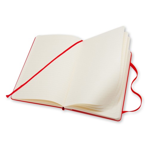 Купить Записная книжка Moleskine Classic (в линейку) в твердой обложке, Pocket (9x14см), красный с нанесением логотипа