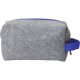 Купить Косметичка из РПЕТ фетра с ручкой Felt, серый с синим с нанесением логотипа