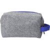 Купить Косметичка из РПЕТ фетра с ручкой Felt, серый с синим с нанесением логотипа