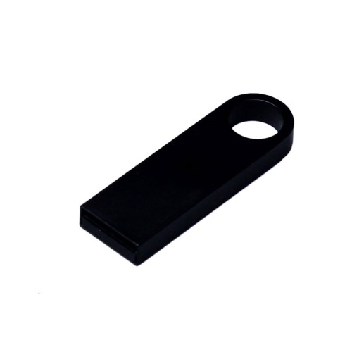 Купить USB 3.0-флешка на 16 Гб с мини чипом и круглым отверстием, черный с нанесением логотипа