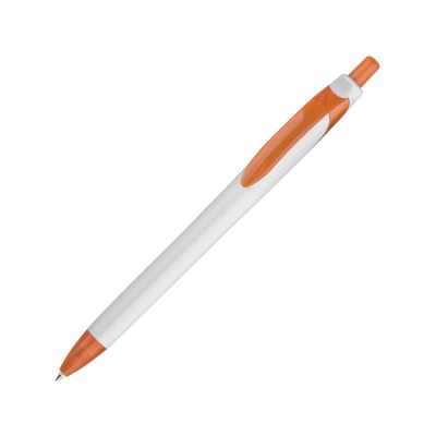 Купить Ручка шариковая Каприз белый/оранжевый с нанесением