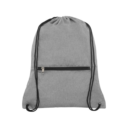 Купить Складной рюкзак со шнурком Coss, heather medium grey с нанесением логотипа