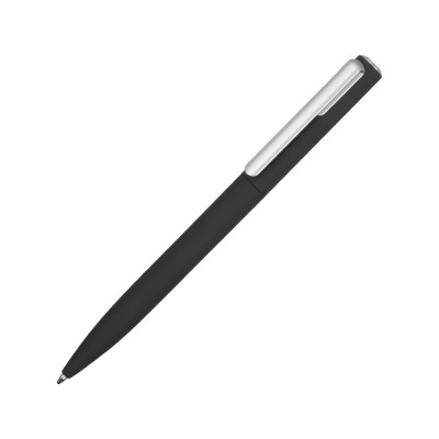 Купить Ручка шариковая пластиковая Bon с покрытием soft touch, черный с нанесением логотипа