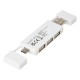 Купить Mulan Двойной USB 2.0-хаб, белый с нанесением логотипа