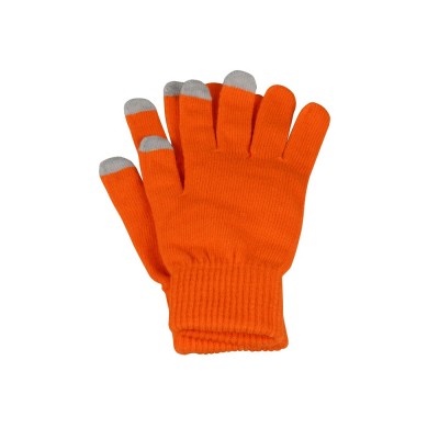 Купить Перчатки для сенсорного экрана Сет, S/M, оранжевый с нанесением логотипа