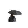 Купить RIVER. Складной зонт из rPET, черный с нанесением логотипа
