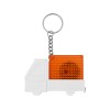Купить Брелок-рулетка Автомобиль, 1 м., с фонариком, белый/оранжевый с нанесением логотипа