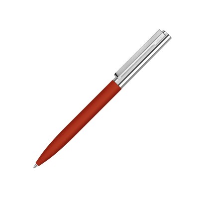Купить Ручка металлическая шариковая Bright GUM soft-touch с зеркальной гравировкой, красный с нанесением