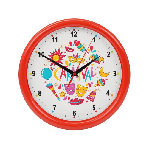 Купить Часы настенные разборные Idea, красный с нанесением логотипа