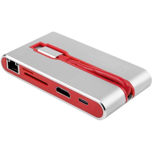 Купить Хаб USB Rombica Type-C Hermes Red с нанесением логотипа