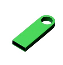 USB 2.0-флешка на 32 Гб с мини чипом и круглым отверстием, зеленый