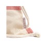 Купить Рюкзак-мешок LUANDA из переработанного хлопка, натуральный/красный с нанесением логотипа