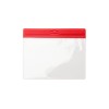 Купить Бейдж BASH из ПВХ, красный с нанесением логотипа