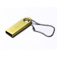 Купить USB 2.0-флешка на 512 Мбайт с мини чипом и круглым отверстием, золотистый с нанесением логотипа
