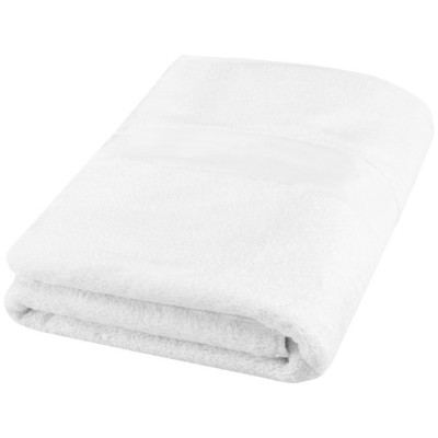 Купить Хлопковое полотенце для ванной Amelia 70x140 см плотностью 450 г/м2, белый с нанесением логотипа