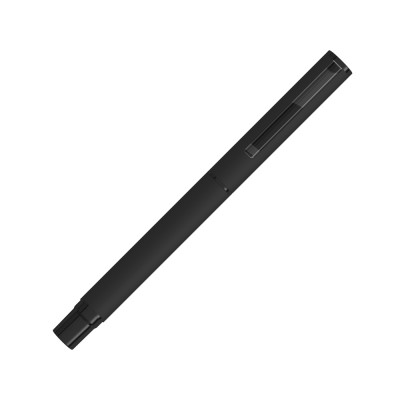 Купить Ручка-роллер Mood R Gum soft-touch, черный с нанесением логотипа