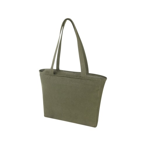 Купить Weekender эко-сумка из переработанного материала Aware™ плотностью 500 г/м² - Зеленый с нанесением логотипа