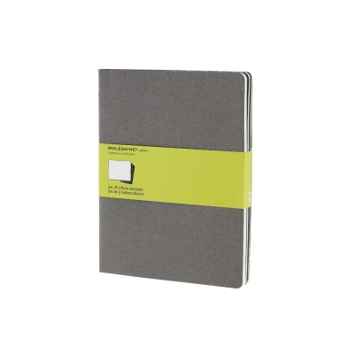 Купить Записная книжка Moleskine Cahier (нелинованный, 3 шт.), ХLarge (19х25см), серый с нанесением