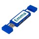 Купить Mulan Двойной USB 2.0-хаб, синий с нанесением логотипа