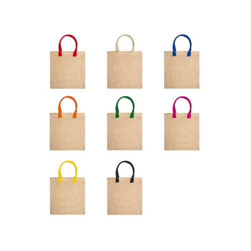 Купить Сумка NIMES из натурального джута, бежевый/красный с нанесением логотипа